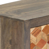 282735 TV Cabinet Grey 120x30x40 cm Solid Mango Wood