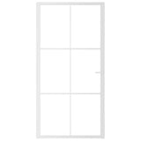 Interior Door 102.5x201.5 cm White ESG Glass and Aluminium 350575
