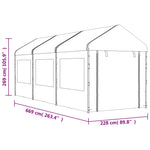 Gazebo with Roof White 6.69x2.28x2.69 m Polyethylene 3155479