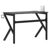 Gaming Desk with K Shape Legs Black 110x60x75 cm 325402