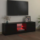 TV Cabinet with LED Lights Black 120x30x36 cm 804284