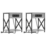 Bedside Cabinet 2 pcs Grey Sonoma 41 x 31 x 51 cm 859512