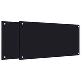 Kitchen Backsplashes 2 pcs Black 80x40 cm Tempered Glass 3315798