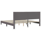 Bed Frame with LED Strip Lights Grey 180 x 200 cm Faux Leather 42028040