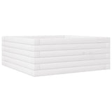Garden Planter White 60x60x23 cm Solid Wood Pine 847189