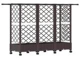 Raised Bed with Trellis and Roof Brown 164 x 40 x 127 cm PP 3423120