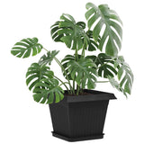 Plant Pots 6 pcs Black 28.5 x 28.5 x 22 cm Plastic 3403300