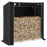 Firewood Rack with Rain Cover 200x80x200 cm Galvanised Steel 4104958