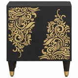 Bedside Cabinet with Door 2 pcs Black 40 x 33 x 46 cm 4018805