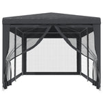 ZNTS Party Tent with 6 Mesh Sidewalls Anthracite 3x6 m HDPE 319239