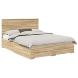 Bed Frame with Drawer Sonoma Oak 150 x 200 cm Engineered Wood 3411291