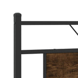 Bed Frame without Mattress Smoked Oak 183x203 cm Engineered Wood 4106747