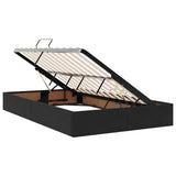 Storage Bed with Mattress Black 120 x 200 cm Velvet 3370090