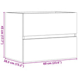 Bathroom Cabinet Old Wood 60x38.5x45 cm Engineered Wood 856243