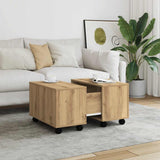 Coffee Table Artisan Oak 60x60x38 cm Engineered Wood 856549