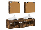 Bathroom Furniture Set 5 pcs Smoked Oak 3406803