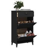 Shoe Cabinet VIKEN Black Engineered Wood 374927