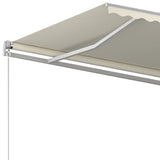 Manual Retractable Awning 450x350 cm Cream 3068997