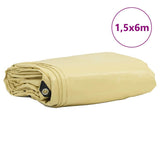 Tarpaulin 650g / m Beige 1.5 x 6 m Canvas with PVC Coating 42017739
