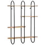 Wall Shelf 90x20x116.5 cm Solid Rough Wood Mango 373635