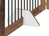 Foldable Dog Gate with Stands 6 pcs Old Wood 602 cm 892125