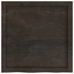 Table Top Dark Brown 60x60x cm Treated Solid Wood Oak 3156415