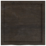 Table Top Dark Brown 60x60x cm Treated Solid Wood Oak 3156415