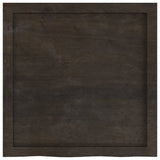 Table Top Dark Brown 60x60x cm Treated Solid Wood Oak 3156415