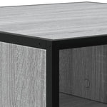 ZNTS Coffee Table Grey Sonoma 60.5x60.5x30 cm Engineered Wood and Metal 848767