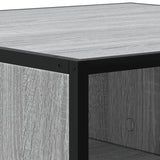 ZNTS Coffee Table Grey Sonoma 60.5x60.5x30 cm Engineered Wood and Metal 848767