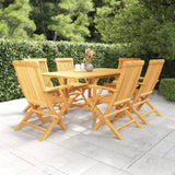 ZNTS 7 Piece Garden Dining Set Solid Teak Wood 3059596