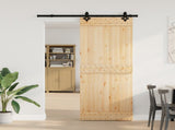 Sliding Door NARVIK Natural and Black 80 x 210 cm 3445276