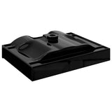 Rectangular Ceramic Basin Black with Faucet Hole 60x46 cm 140687