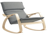 Comfortable Relax Rocking Chair, Upholstered Lounge Chair Recliner with High Back and Headrest for T3398P424865