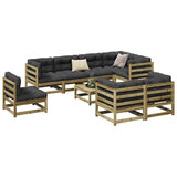 9 Piece Garden Sofa Set Impregnated Wood Pine 3299511