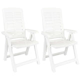 3 Piece Garden Dining Set White Polypropylene 3120463