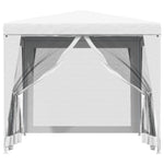 ZNTS Party Tent with 4 Mesh Sidewalls 2.5x2.5 m White 48521