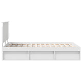 Bed Frame with Headboard White 120 x 200 cm Solid Pine Wood 3411028