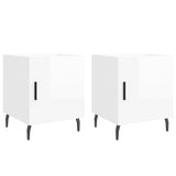 Bedside Cabinets 2 pcs High Gloss White 40x40x50 cm Engineered Wood 827601