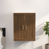 Wall Cabinet Brown Oak 69.5x32.5x90 cm Engineered Wood 817395