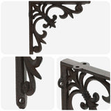 Wall Shelf Brackets 12 pcs Antique Brown 14.5 x 14.5 x 3 cm 42038835