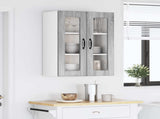 Wall Glass Cabinet PORTO Grey Sonoma 60 x 31 x 80 cm 885441