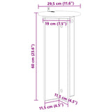 Plant Stand 2 pcs High Gloss White 29.5 x 29.5 x 60 cm 899721