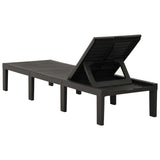 Sun Lounger Plastic Anthracite 315827