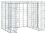 Gabion Wall for Garbage Bin 110x91x120 cm Galvanised Iron 151335