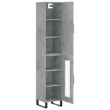 Highboard Concrete Grey 34.5x34x180 cm Engineered Wood 3199069