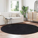Shaggy Rug High Pile NAVARRA Black 200x200 cm Polyester 4102918