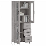 Highboard Grey Sonoma 69.5x34x180 cm Engineered Wood 3198607