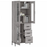 Highboard Grey Sonoma 69.5x34x180 cm Engineered Wood 3198607