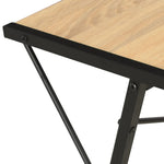 ZNTS Desk with Shelf Black and Oak 116x50x93 cm 20289